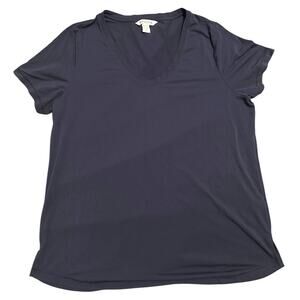 Athleta Navy Blue Essential V-Neck Tee Women's XL Casual Activewear Top Shirt